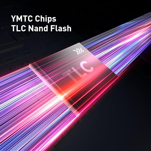 MOVE SPEED HB7450 4TB Internal Solid State Drive for PS5 with Heatsink TLC NAND, PCIe 4.0 NVMe M.2 SSD- Up to 7450MB/s, 3D NAND Storage Expansion Compatible with PS5, Laptops and Desktops