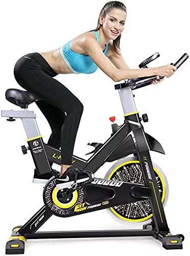 Pooboo D525 Indoor Spinning Bike 150 Kg Black and Yellow price