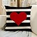 AVOIN Love Heart Throw Pillow Cover, 18 x 18 Inch Holiday Valentine's Day Mother's Day Anniversary Wedding Cushion Case Decoration for Sofa Couch Living Room
