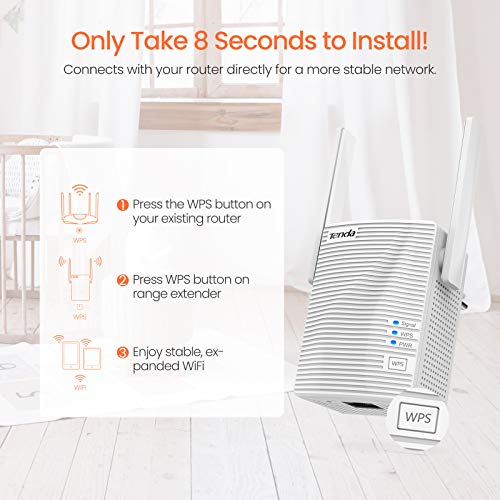 Tenda AC1200 WiFi Range Extender Gigabit WiFi Repeater with 100 Mbps