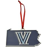 Villanova Wildcats State Shape Metal Christmas Ornament