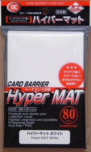 KMC Standard Sleeves (80 Sleeves, Hyper Mat White), Hyper Matte White (80)