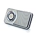 Archeer Bluetooth Speakers with Pocket Radio, Ultra Slim Portable Mini Speakers with LED Light, Aux-in, Build-in Microphone for iPhone Samsung iPad Tablet Computer - Grey