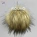 Furryvalley Faux Fur Pompom 6pcs DIY Crafts Fluffy Balls for Hat Shoes Scarves with Snap Fastener Removable Knitting Hat Horse Riding Hat Silk Accessories 6 Inch Extra Large(Brown)
