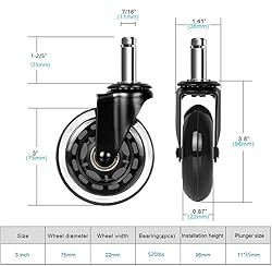 letsFix PVC Wheel Fitting with Caster, PVC Caster
