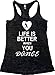 Orange Arrow Women's Life is Better When Dance Burnout Tank (Medium, Black)