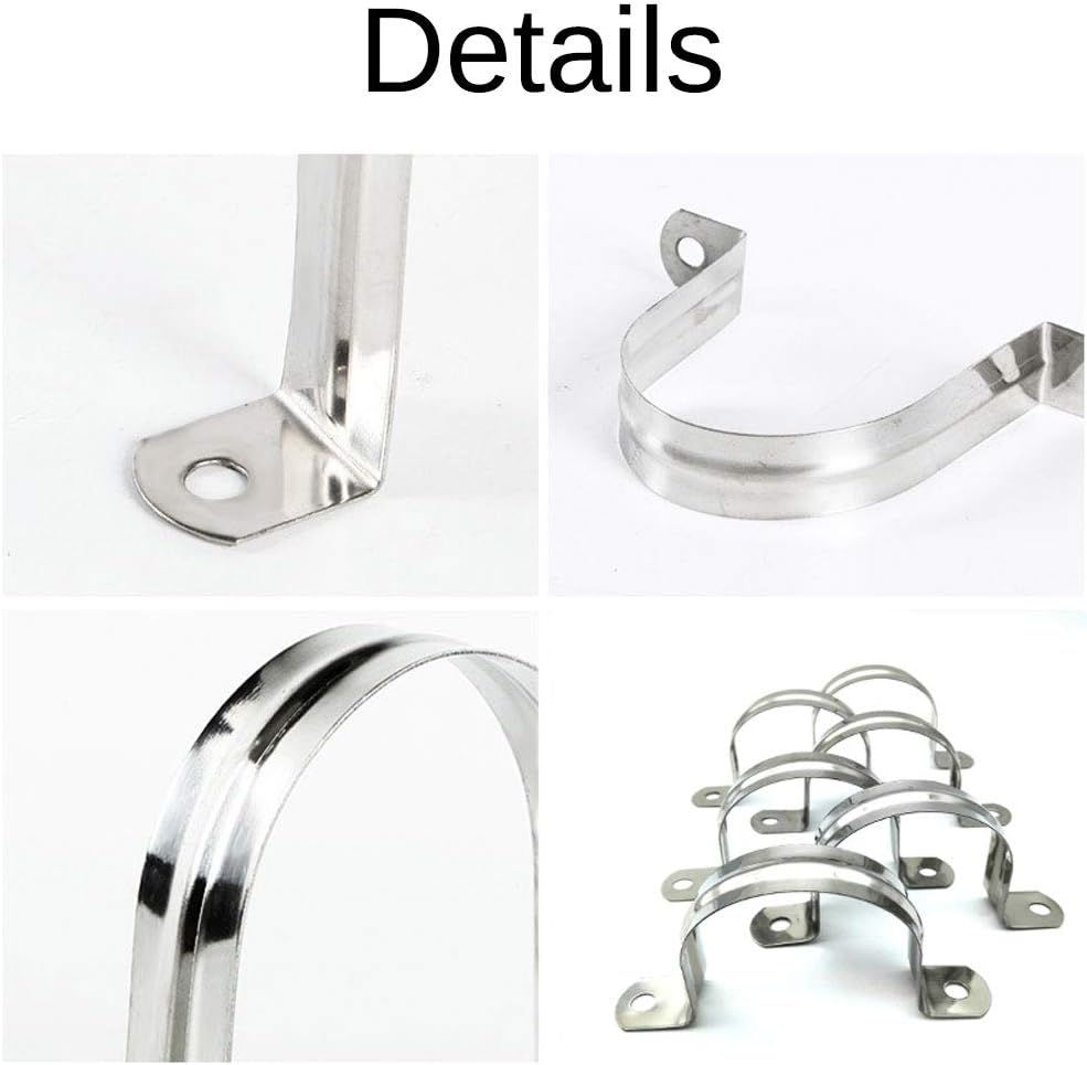4 Pezzi Fascetta Stringitubo A T In Acciaio Inox 304 - Diametro 80-85 Mm Per Flessibili E Tubi - 2