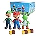 HXDZFX 9 PCS Mario and Luigi Toys Figurines - Super Mario Action Figures Toys - Yoshi & Mario Bros - Mario Toy for Boys - Premium Mario Cake Toppers Decoration