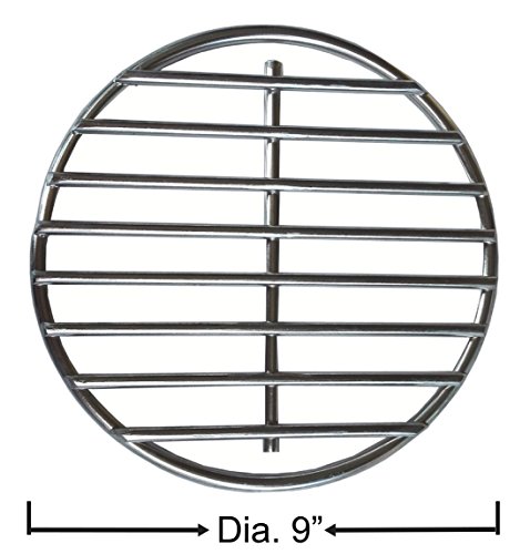 Grill Valueparts REV9IN 304 Stainless Steel High Heat Charcoal Fire Grate For Large And Minimax Big Green Egg Grill. Dia. 9 Inches