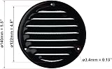 EUROPLAST Black Round Metal Air Vent Grille Cover 100mm with Insect Mesh view 2