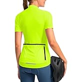 Women's Cycling Jersey Short Sleeve Bike Shirts Full Zipper Bicycle Biking Tops with Pockets Road Mountain Riding