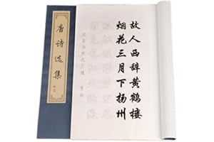 IZEO Chinese Calligraphy Paper Book Calligraphy Handwriting Book Brush Exercises Book (Tang Shi Xuan Ji)