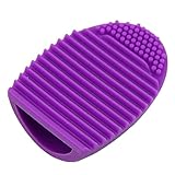 HeroNeoÂ® Cleaning MakeUp Washing Brush Silica Glove Scrubber Board Cosmetic Clean Tools (Purple)