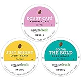 AmazonFresh 60 Ct. Coffee Variety Pack, 3 Flavors, Keurig K-Cup Brewer Compatible