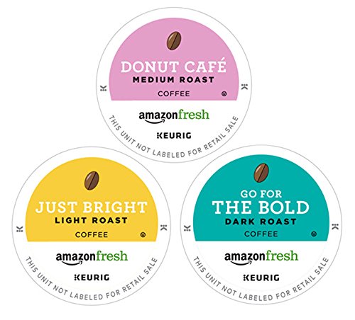AmazonFresh 60 Ct. Coffee Variety Pack, 3 Flavors, Keurig K-Cup Brewer Compatible