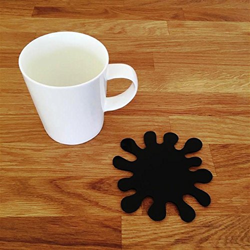 Super Cool Creations Coasters - Splash Shaped - Black - 8 Set