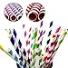 Tomnk 225pcs, Paper Straws for drinking, Multi-Color Biodegradable Paper Straws, Rainbow Straws paper, for Bridal Showers, Cake Pop Sticks, Parties Weddings