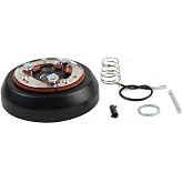 3-Hole Matte Black Hub Adapter Installation Kit For Aftermarket Steering Wheels