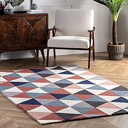 nuLOOM Bianca Triangles Wool Area Rug, 5 ft x 8