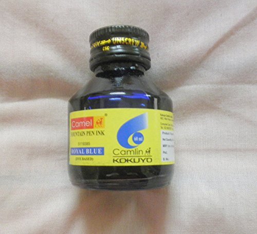 Camel Fountain Pen Ink ROYAL BLUE Bottle 60 ml oz Camlin Single