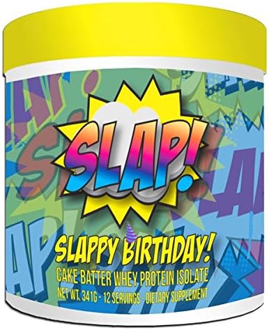 SLAP Nutrition | NON-GMO Whey Protein Isolate | Lactose Free, Gluten Free, &amp; Soy Free | 1.6 Pounds (Slappy Birthday)