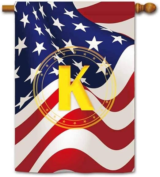 FengLiuAiShuaiGe Dekorative Flaggen Amerikanische Flagge Monogramm Q