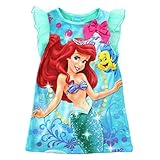 Little Mermaid Ariel Girls Green Poly Nightgown Pajamas