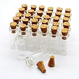 50pcs 0.7ml Small Mini Glass Bottles Jars with Cork Stoppers/ Message Weddings Wish Jewelry Party Favors/ - Size: Small Mini Glass Bottles Jars with Cork Stoppers/ Message Weddings Wish Jewelry Party Favors (50)