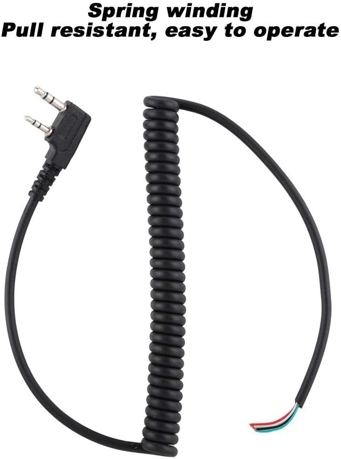 27.6 inch Hand Mic Cable Walkie Talkie Speaker Cable with 3.5mm+2.5mm Dual Interface for UV5R for TK-240 for Linton - Image 3