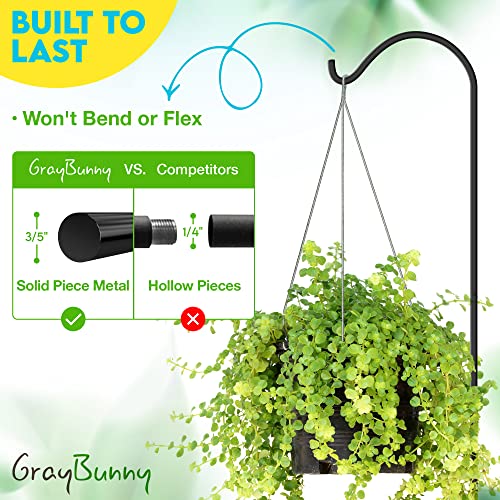 Shepherds Hooks for Hanging Plants 2 Pack 92" Heavy Duty Hanging