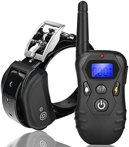 QianHui Rechargeable and Waterproof 300M Range Remote Control LCD Pet Dog Slave Training Collars with Adjustable Shock/Vibration