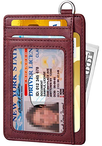 FurArt Slim Minimalist Wallet, Front Pocket Wallets, RFID Blocking, Credit Card Holder with Disassembly D-Shackle