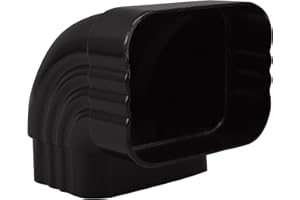 Generic Aluminum Rain Downspout Elbow Connector 3.54X3.46X2.55 Inches Flexible Metal Rain Gutter Fitting Bend Angle Adapter w