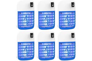 WACIEO Bug Zapper Indoor, Fly Trap for Indoors, Electronic Mosquitoes Killer Mosquito Zapper with Blue Lights for Living Room, Home, Kitchen, Bedroom, Baby Room, Office(6 Packs)