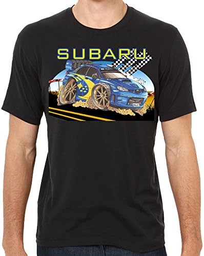 Caricature Subaru Impreza Adult T-Shirt in a Tin (Large) Black
