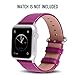 Fullmosa Leather Bands Compatible with Apple Watch Band 49mm 46mm 45mm 44mm 42mm for Men Women, Top Grain Genuine Leather Strap for iWatch Series 11/10/9/8/7/6/5/4/3/2/1,Ultra3/2/1,SE3/2/1, Rosy/Silver