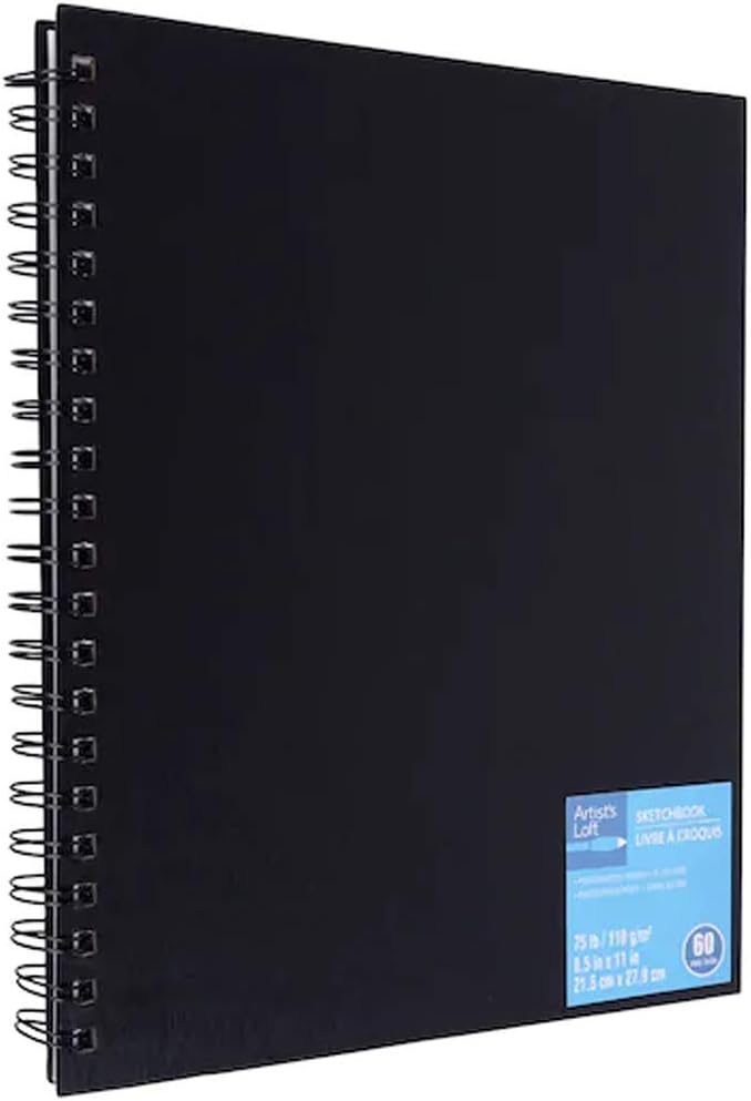 Black Wirebound Sketchbook by Artist's Loft Arts, Crafts