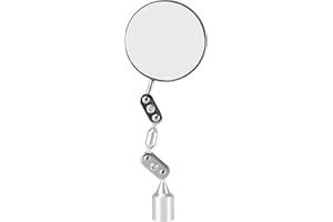 DAYSLIVES Inspection Mirror with Magnetic Base - 2.16Inch - Welding Mirror Swivel-Free Angle Ball Joint Antenna Mirror, Perfect for Arc MIG Spot Welding Equipment Inspection Tools