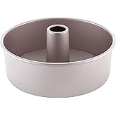 CHEFMADE Angel Food Cake Pan, 8-Inch with Removable Loose Bottom Non-Stick Chiffon Tube Pan 2-Cups for Oven and Instant Pot Baking (Champagne Gold)