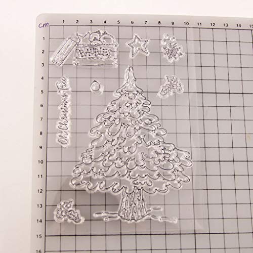 BUZHI Clear Stamp and Dies Set Merry Christmas Stamp with Dies for Scrapbooking 3D Card Making DIY Decoration Tools - Thumbnail 4