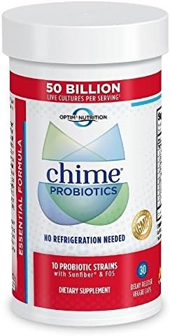 Optim Nutrition Chime Probiotics Shelf Stable Essential Formula 50 Billion (30 veggie caps)