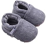 Ecosin Fashion Baby Shoes Sneaker Anti-slip Soft Sole Toddler Woolen Yarn Shoes (0~6 Month, Gray)