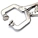 MAXPOWER Heavy Duty Locking C-Clamp Set - 11 Inch and 6 Inch 3-Piece Nickel Plated C-Pliers With Swivel Tips
