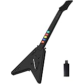 NBCP Wireless Guitar Controller for PS4, PS3, PC - Compatible with Guitar Hero, Rock Band, Clone Hero & Fortnite Festival, Pl