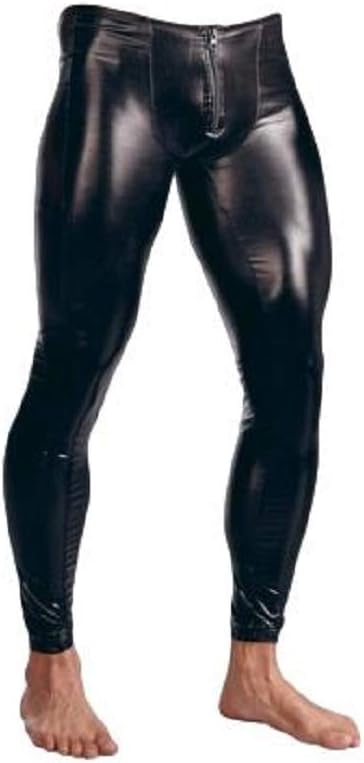 Faux Leather Men Leggings Saucy Role Play Dominatrix