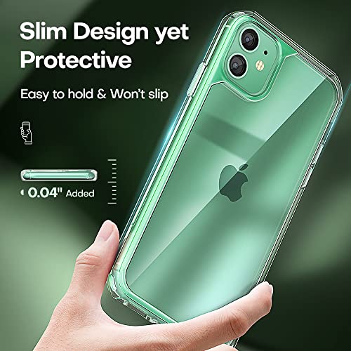 TAURI [5 in 1 Designed for iPhone 11 Case Clear, [NotYellowing] with