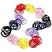 Habibee 120pcs Tiny Baby Girls Elastic Rubber Hair Bands Ouchless Hair Ties Ponytail Holders for Infant Toddlers (120pcs/6 colors)