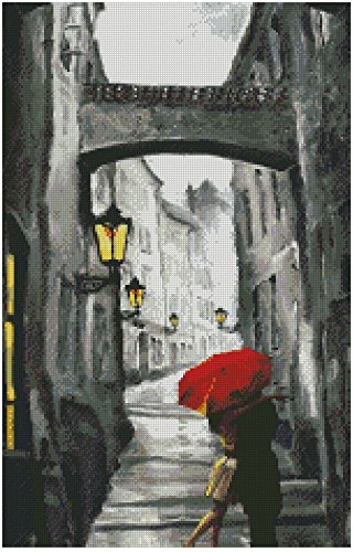 A kiss in Paris Cross Stitch Kits, 14ct, Egyptian Cotton Thread 135x200stitch,35x47cm Cross Stitch kit