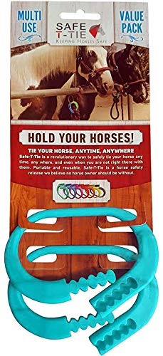 Safety Tie Horse Band for Injury Prevention, Portable, Versatile and Reusable, Quick Release Under Strong Pressure, with 5 Loop Settings, Multipurpose Horse Clip (2 Pack)