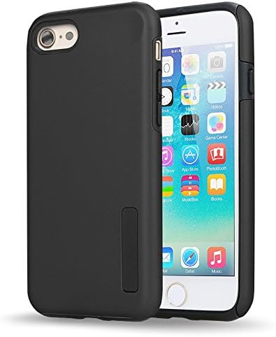 iPhone 7 Case, Keach DualPro SHINE Case [Shock Absorbing] Cover fits Apple iPhone 7 (Black)